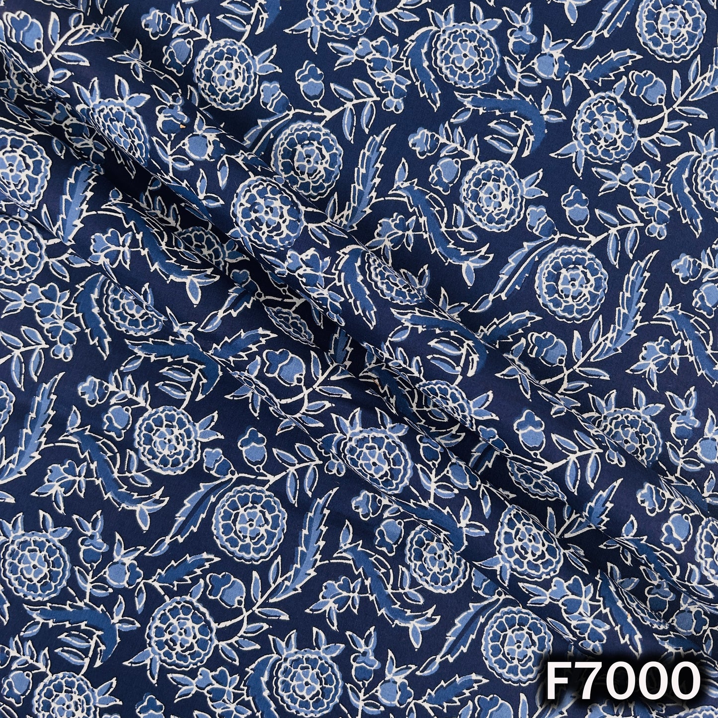 Indigo Print Cambric Cotton Fabric - F7000