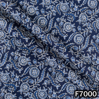 Indigo Print Cambric Cotton Fabric - F7000