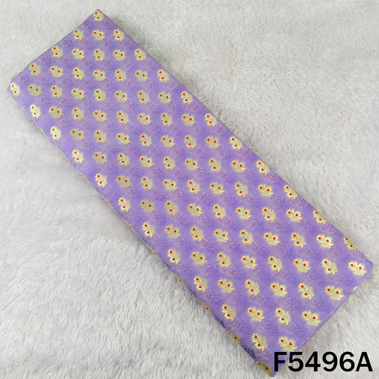 Self Jacquard Zari Work Brocade Fabric - F5496