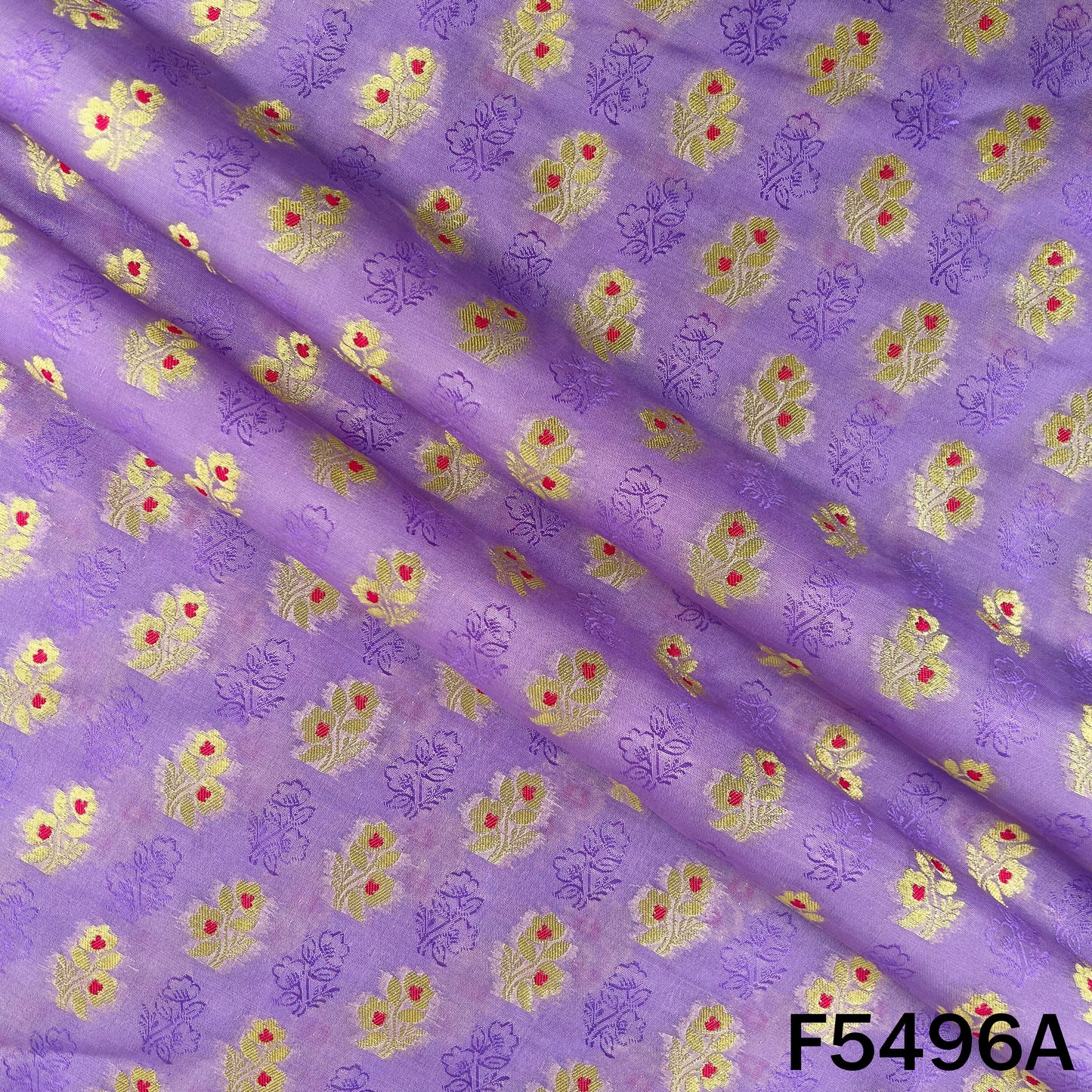 Self Jacquard Zari Work Brocade Fabric - F5496