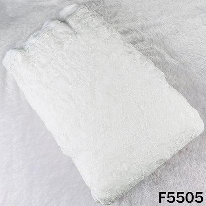 Dyeable Thread Sequins Embroidered Organza Fabric - F5505