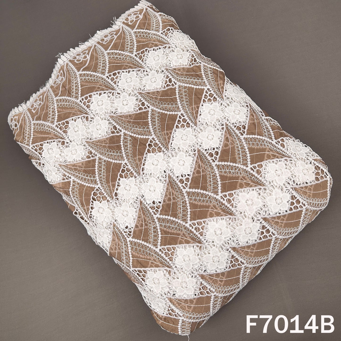 Imported Cut Work Crepe Fabric - F7014