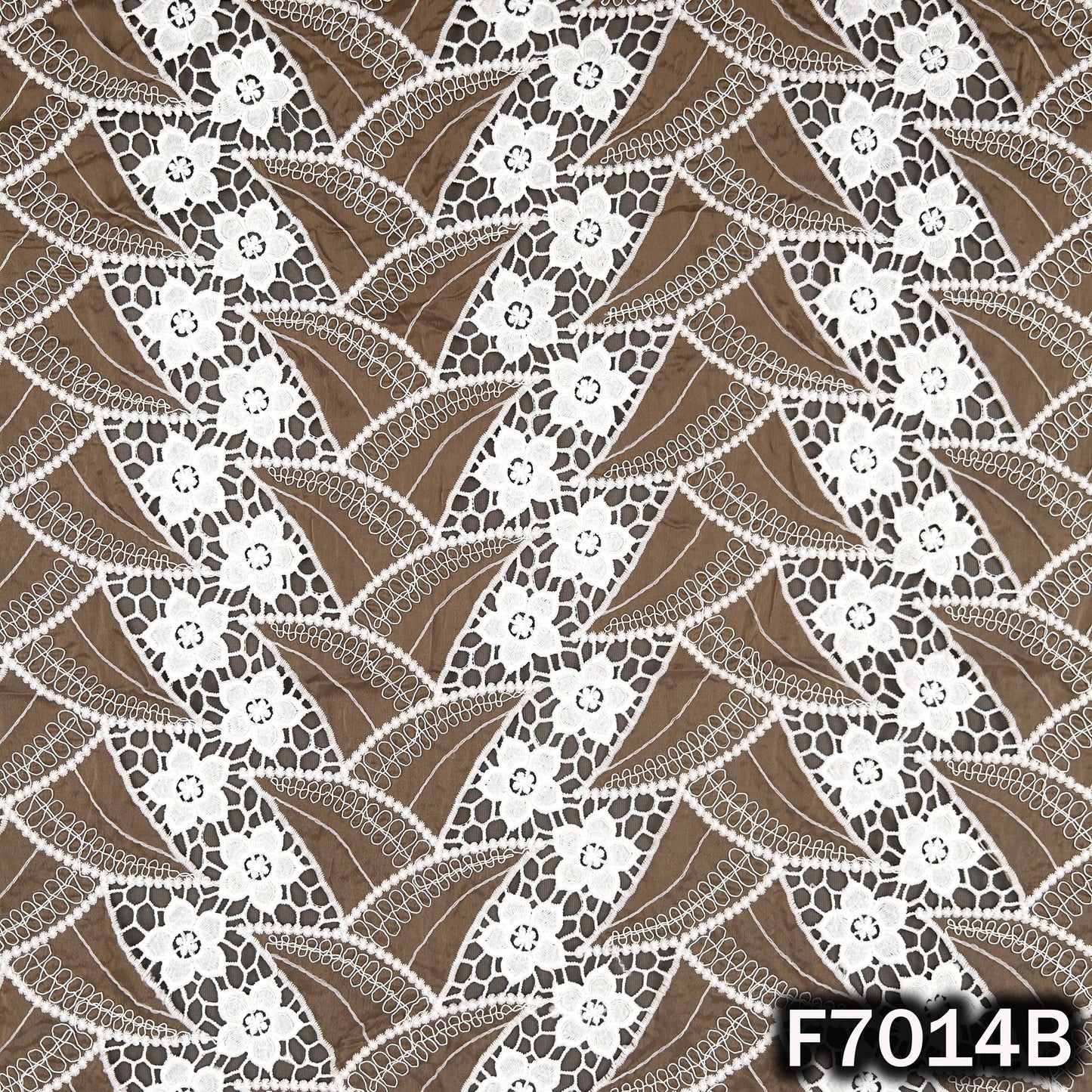 Imported Cut Work Crepe Fabric - F7014