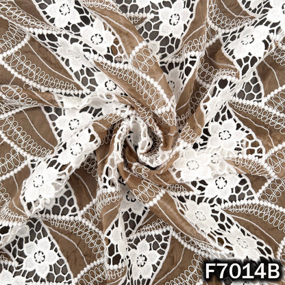 Imported Cut Work Crepe Fabric - F7014
