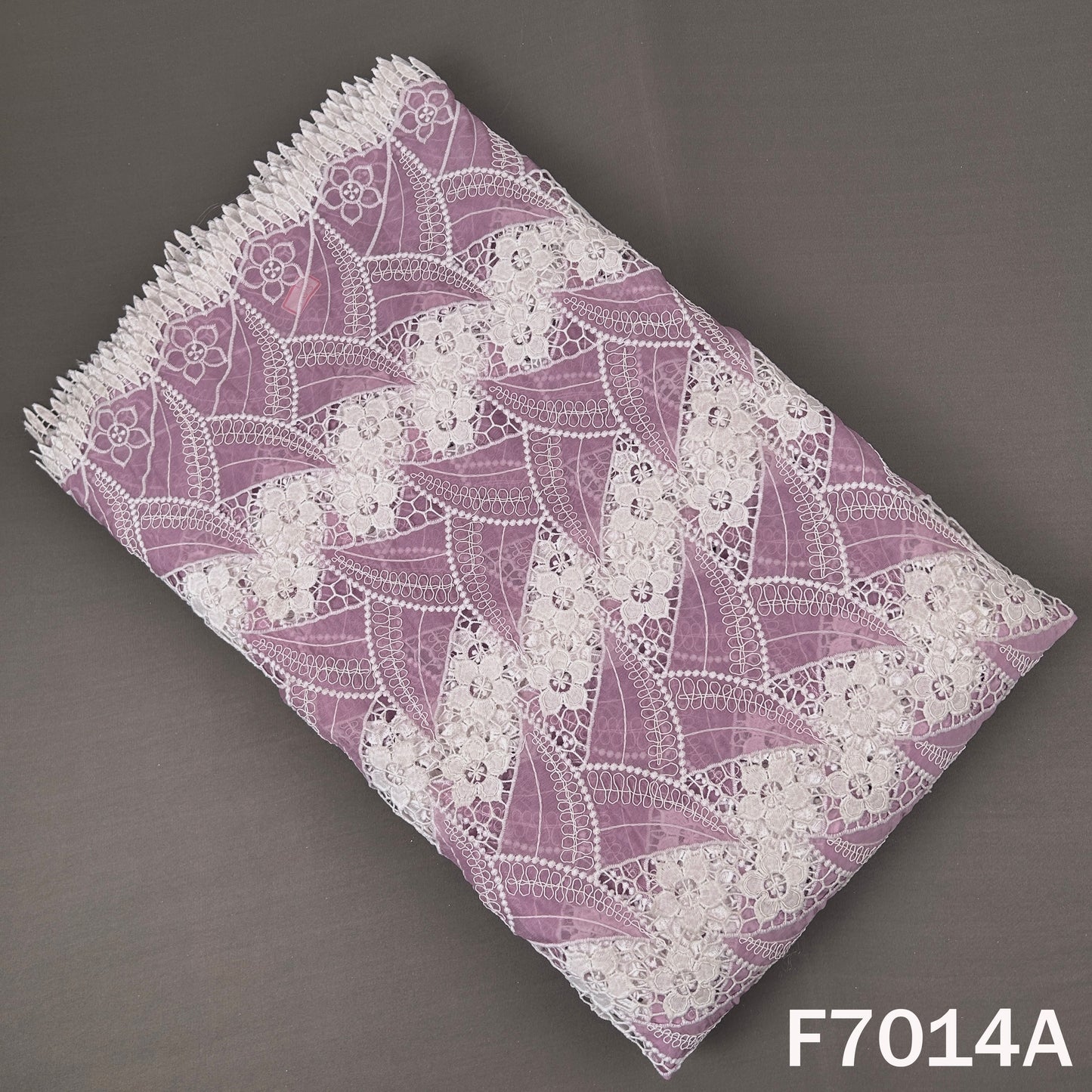 Imported Cut Work Crepe Fabric - F7014