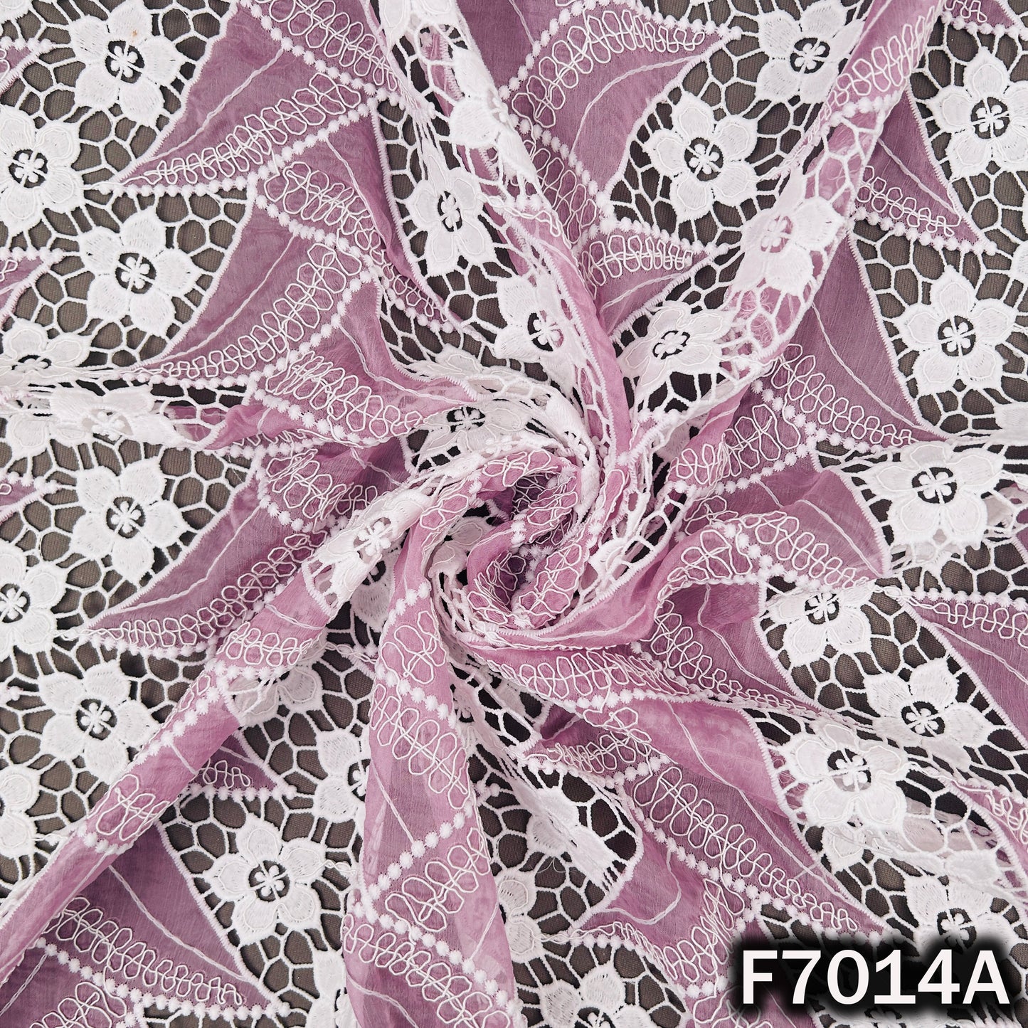 Imported Cut Work Crepe Fabric - F7014