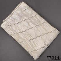 Dyeable Cut Dana Zari Work Shimmer Tissue Fabric - F7011