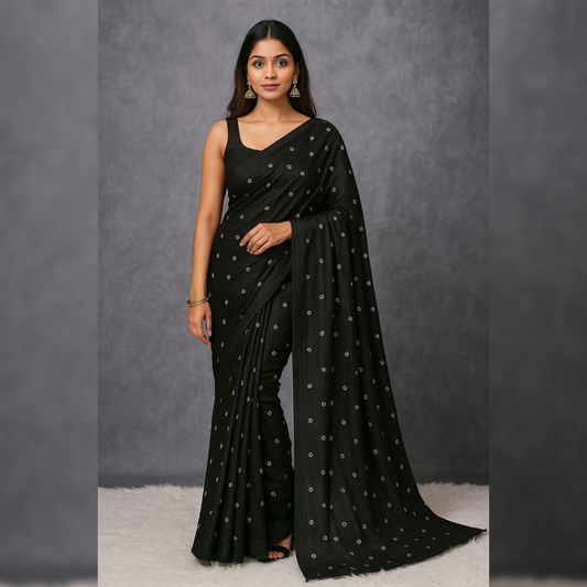 Thread Sequins Mirror Work Jimmy Choo Fabric-F4386