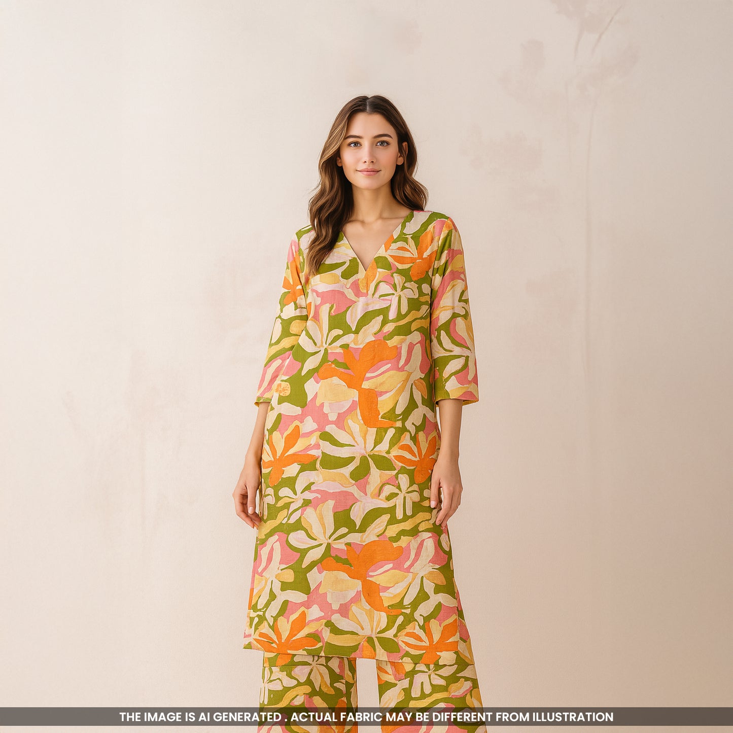 Digital Print Pure Muslin Fabric- F4284