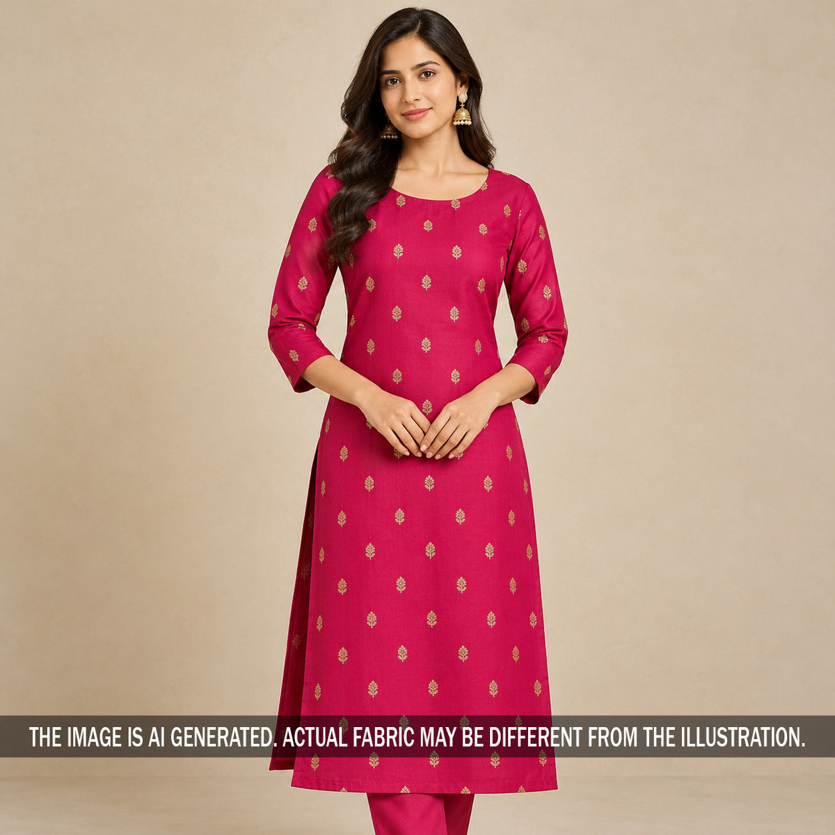 Zari Buti Work Brocade Silk Fabric - F7623