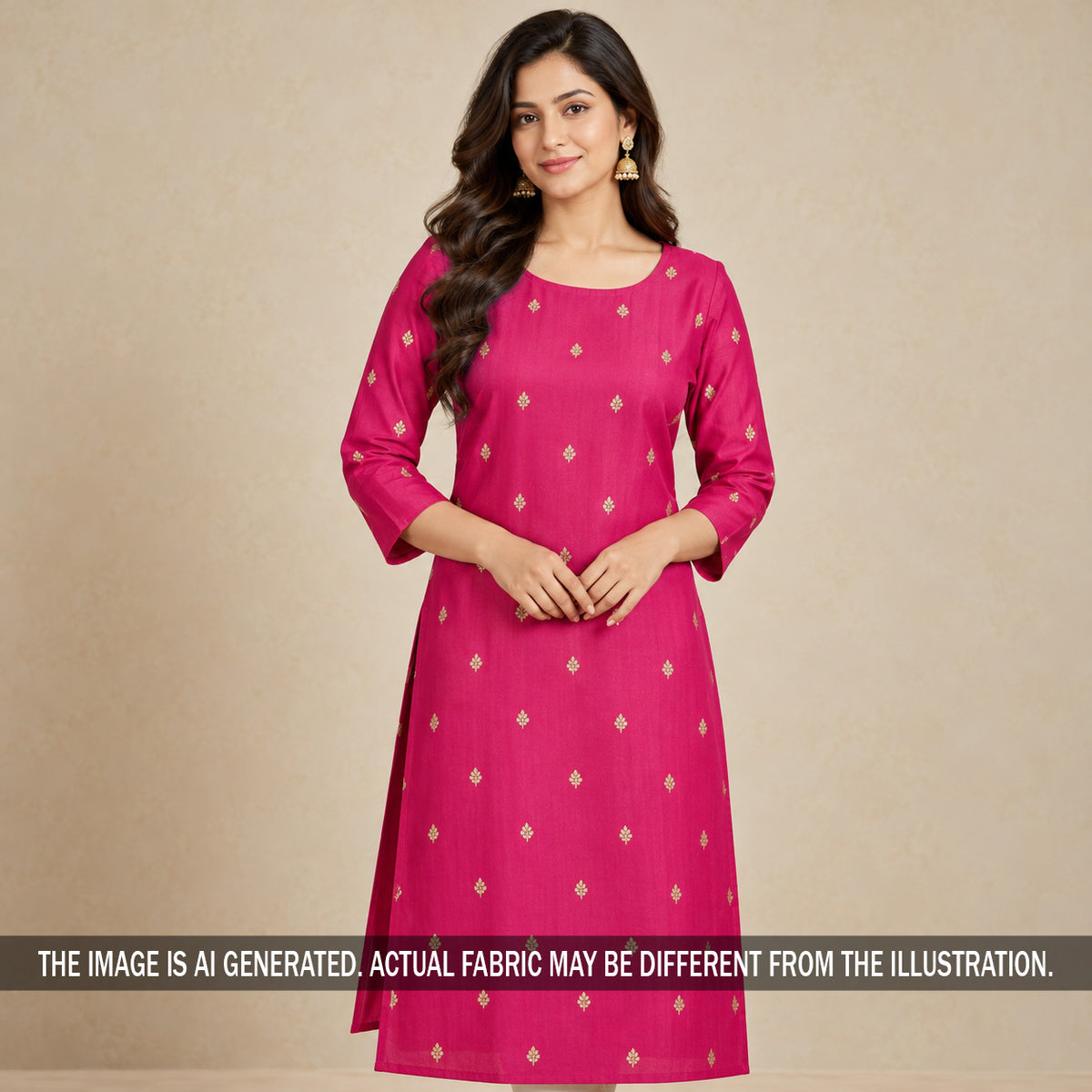 Zari Buti Work Brocade Silk Fabric - F7624
