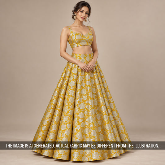 Banarasi Brocade Fabric - F7676