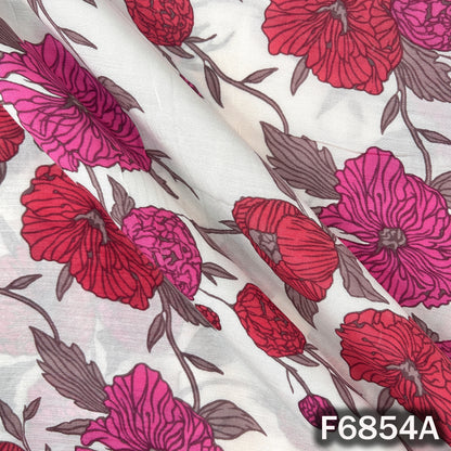 Printed Muslin Cotton Fabric - F6854