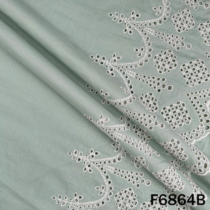 Thread Embroidered Hakoba Cambric Cotton Fabric - F6864