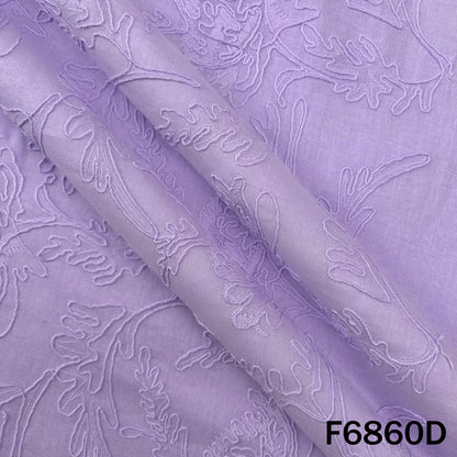 Thread Embroidered Cambric Cotton Fabric - F6860