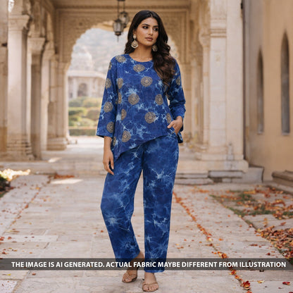 Cut Dana Embroidered Denim Fabric - F6366