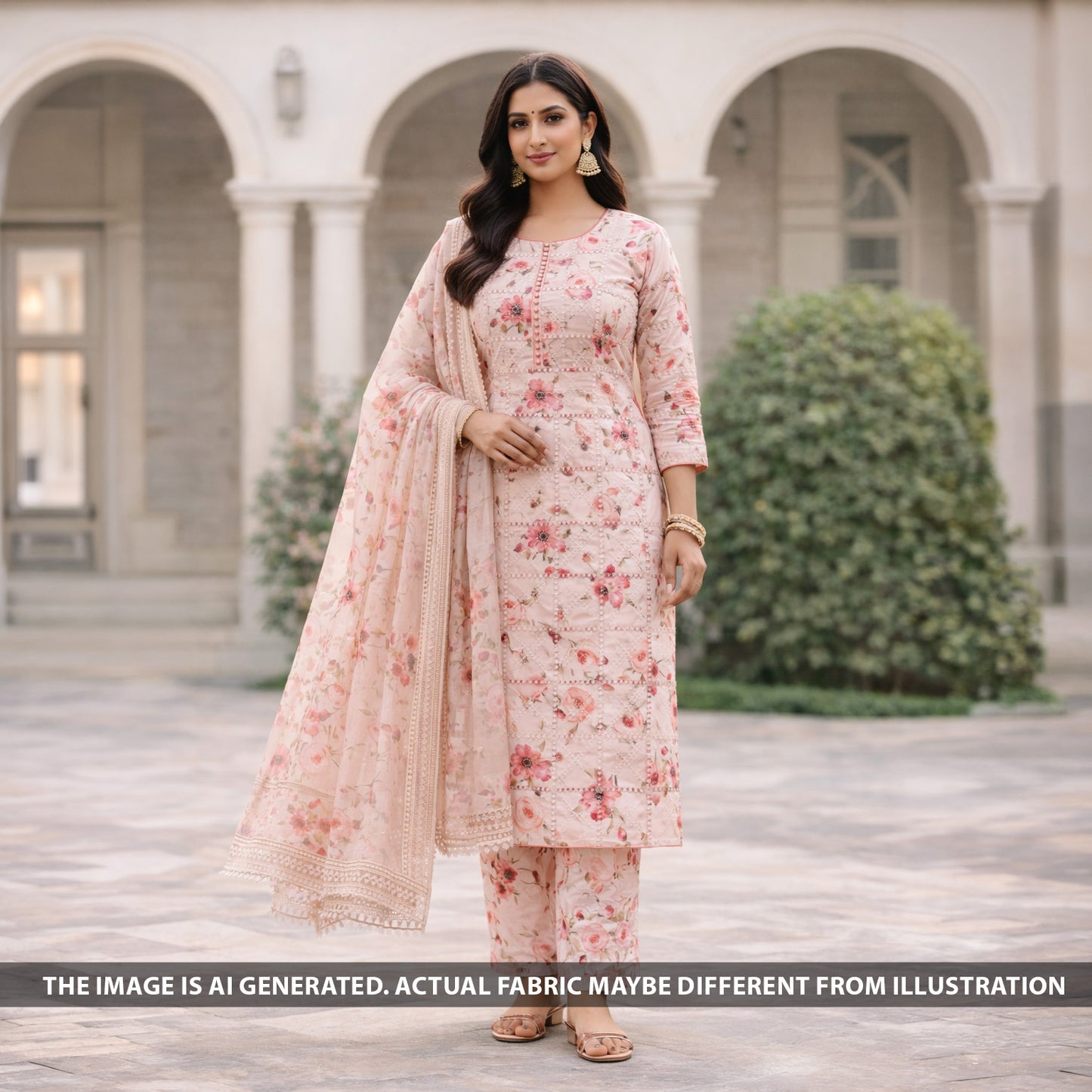 Digital Print Hakoba Cambric Cotton Fabric - F6325