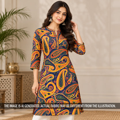 Digital Print Crepe Fabric - F7649