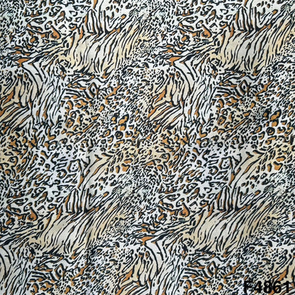 Animal Printed Satin Fabric- F4861