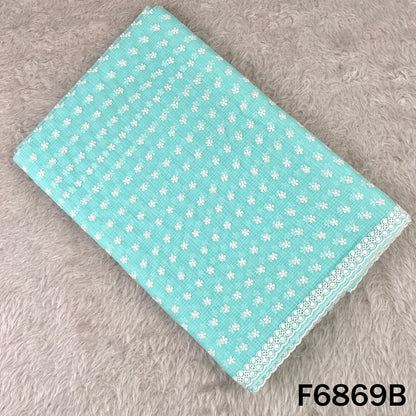 Thread Embroidered kota Cotton Fabric - F6869