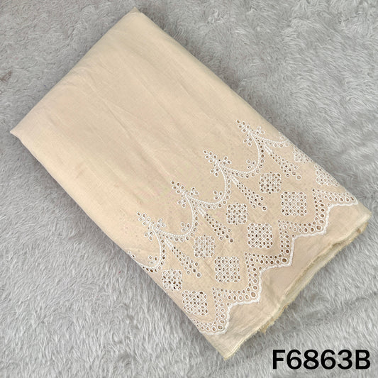 Thread Embroidered Hakoba Cambric Cotton Fabric - F6863