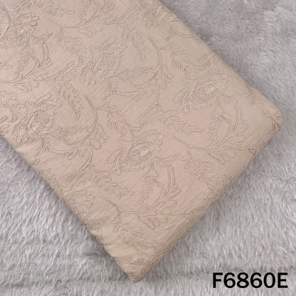 Thread Embroidered Cambric Cotton Fabric - F6860