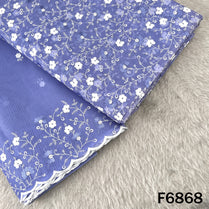 Thread Embroidered kota Cotton Fabric - F6868