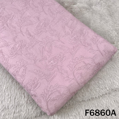 Thread Embroidered Cambric Cotton Fabric - F6860