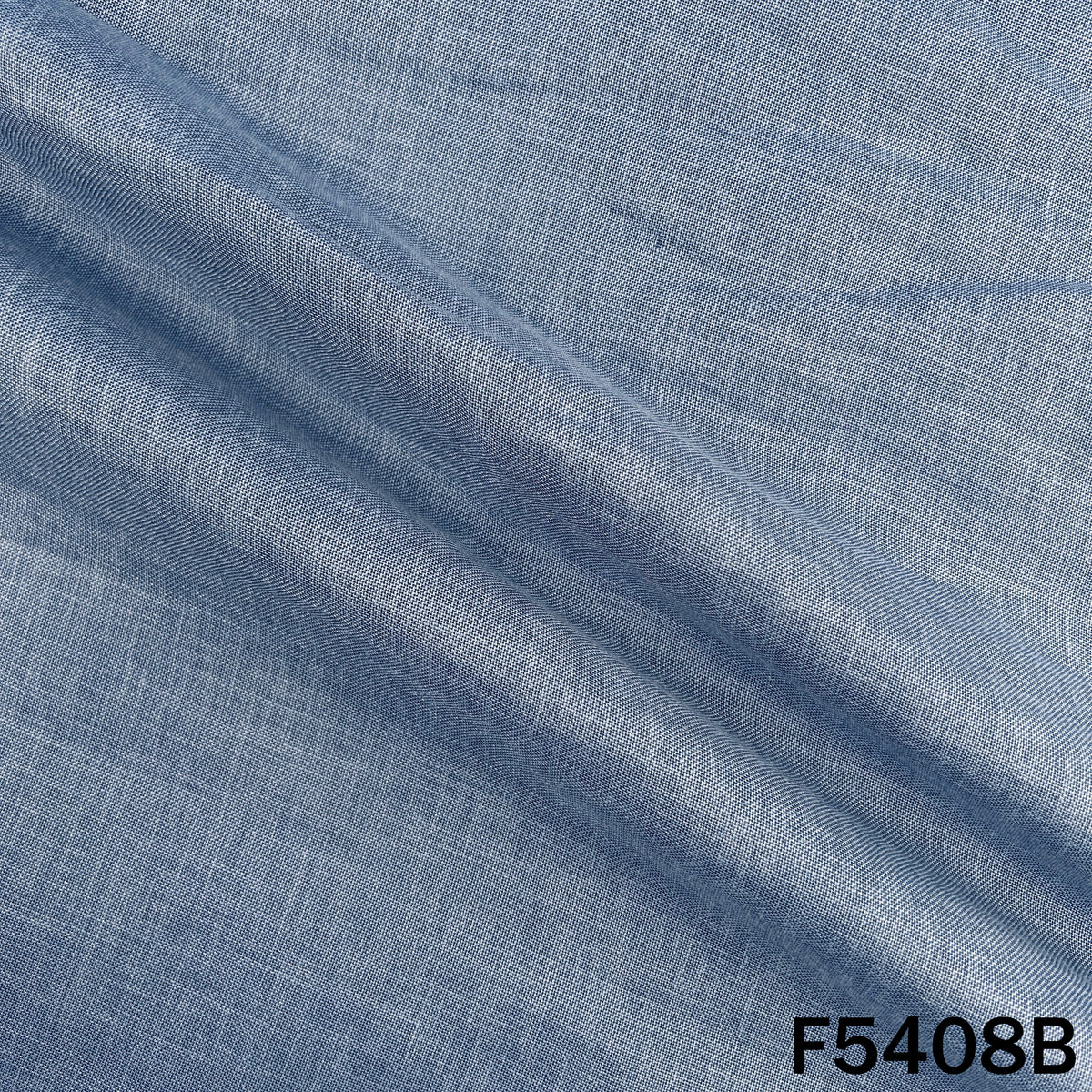 Blue linen suit material with clean plain weave