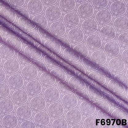 Detailed F6970B surface highlighting soft purple tones, fine print clarity and comfortable fabric drape