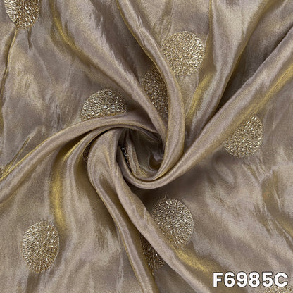 Detailed F6985C surface displaying muted silver tones, delicate embroidery and premium finish