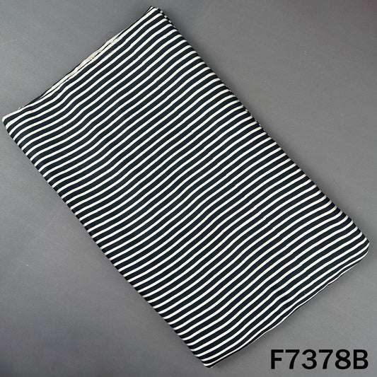 Black white modal satin bottom with fine stripes