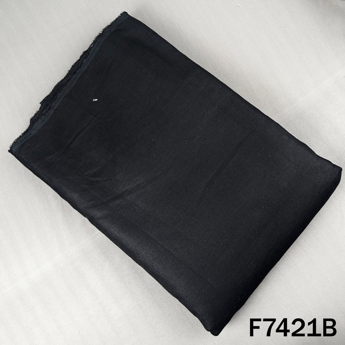 Black plain linen bottom fabric for suit set