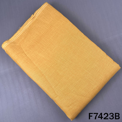 Mustard plain linen fabric for kurtis and suits