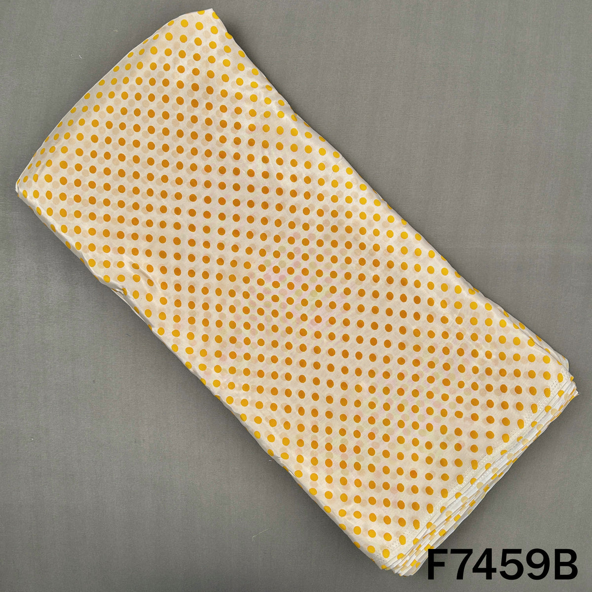 Yellow polka dot crepe bottom material