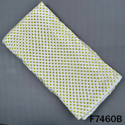 Lime green polka dot crepe bottom fabric