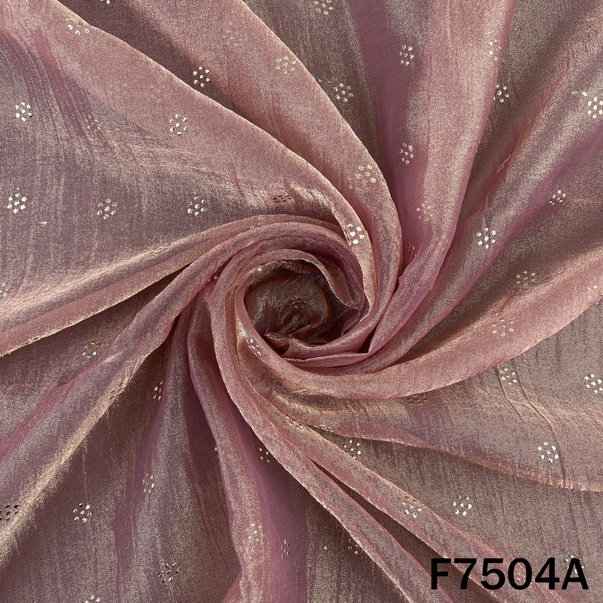 Pink designer crush tissue with scattered shimmer motifs
