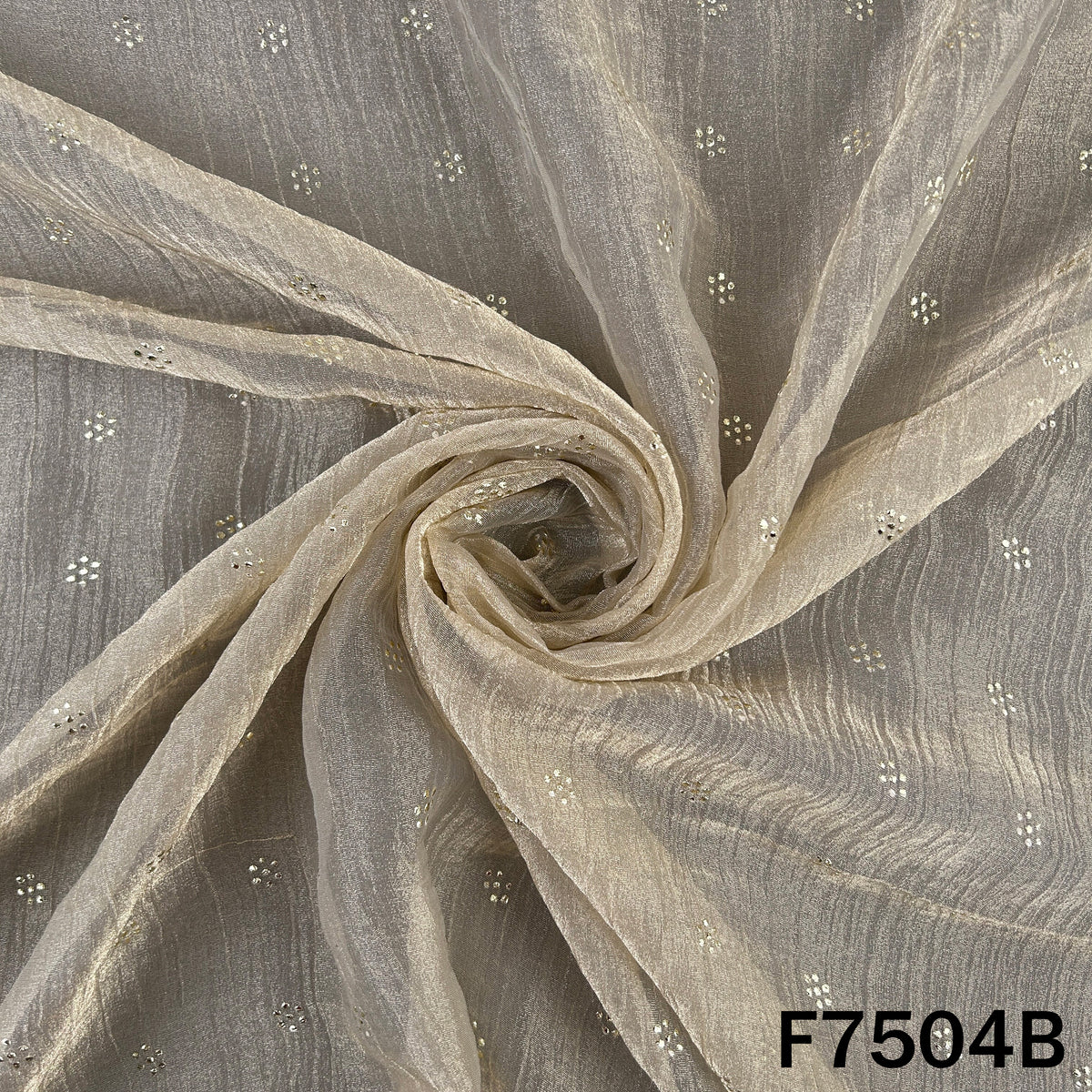 Beige festive crush tissue with subtle sparkling dots