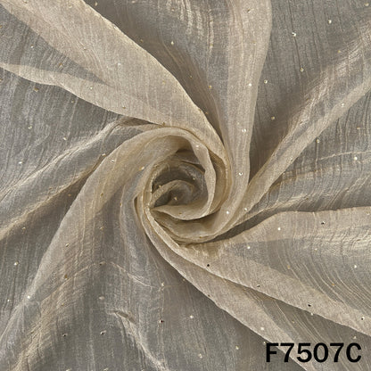 Beige occasion fabric with sparkling dew drop detailing