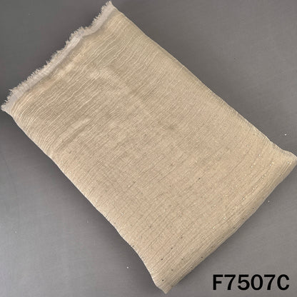 Beige crush tissue fabric with delicate dew drops