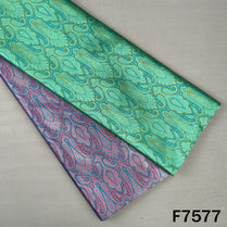 Multicolor brocade fabric with allover paisley jacquard motifs