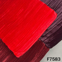 Multicolor crushed velvet fabric with rich textured finish