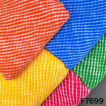 Multicolor georgette fabric with traditional Laheriya stripe patterns