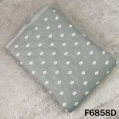 Thread Sequins Work Linen Fabric - F6858