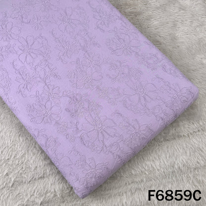 Thread Embroidered Cambric Cotton Fabric - F6859