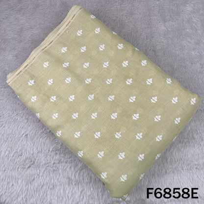 Thread Sequins Work Linen Fabric - F6858