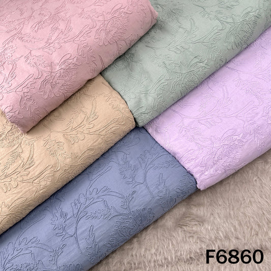 Thread Embroidered Cambric Cotton Fabric - F6860