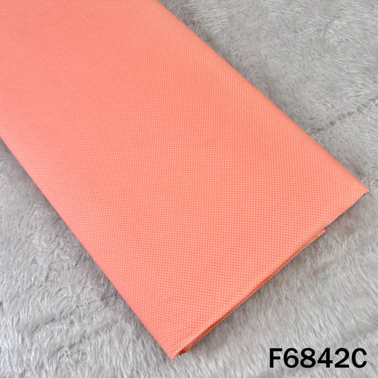 Peach Cambric Cotton fabric F6842C with subtle tiny dots for soft everyday wear