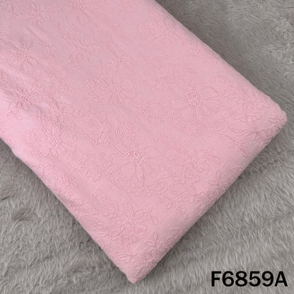 Thread Embroidered Cambric Cotton Fabric - F6859