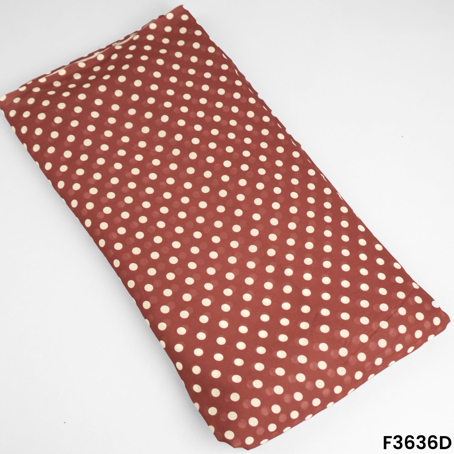 Maroon Polka Dot Georgette Fabric Swatch